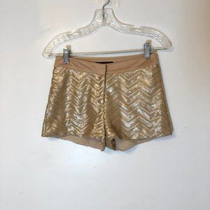 Gold sequined shorts